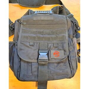 FC Tactical Convertible Backpack Messenger Bag Black Heavy Duty Nylon MOLLE